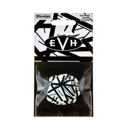 Dunlop EVH White with Black Stripes Max-Grip Picks