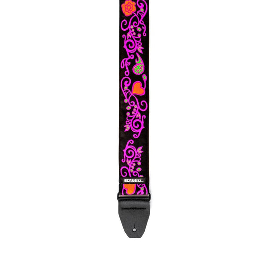 Dunlop Jimi Hendrix Blacklight Monterey Pink Strap JH22