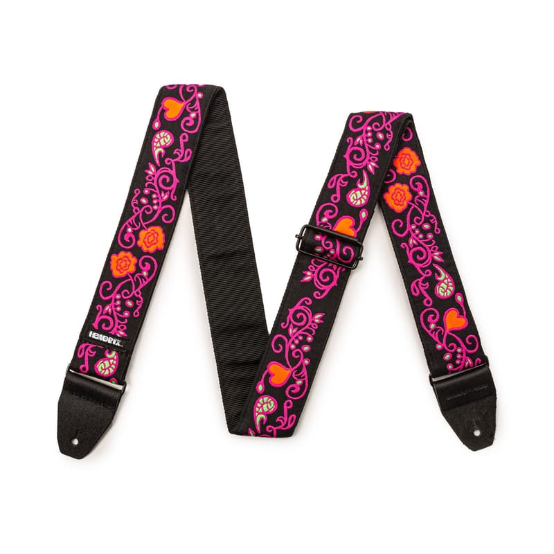 Dunlop Jimi Hendrix Blacklight Monterey Pink Strap JH22
