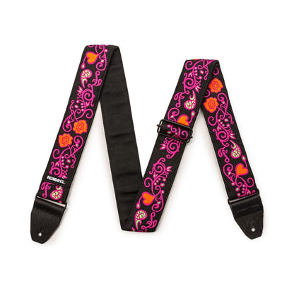 Dunlop Jimi Hendrix Blacklight Monterey Pink Strap JH22
