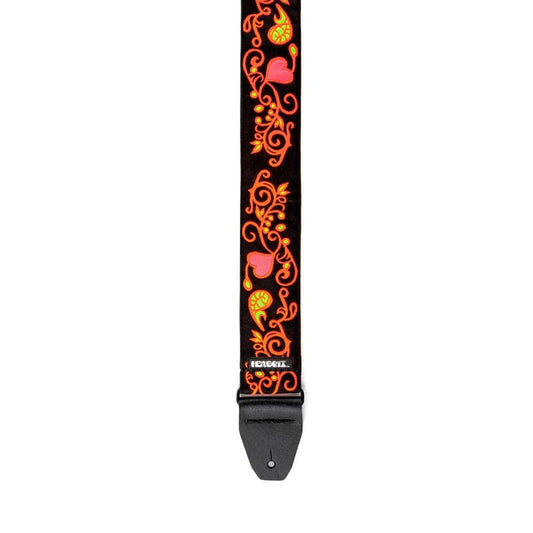 Dunlop Jimi Hendrix Blacklight Monterey Orange Strap JH23