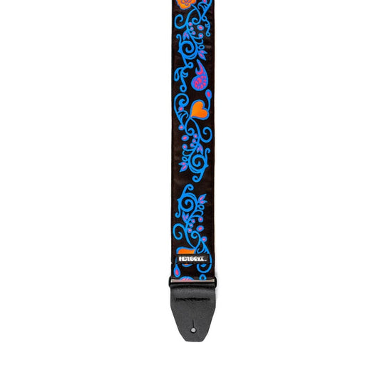 Dunlop Jimi Hendrix Blacklight Monterey Blue Strap JH24