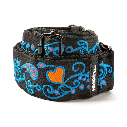 Dunlop Jimi Hendrix Blacklight Monterey Blue Strap JH24