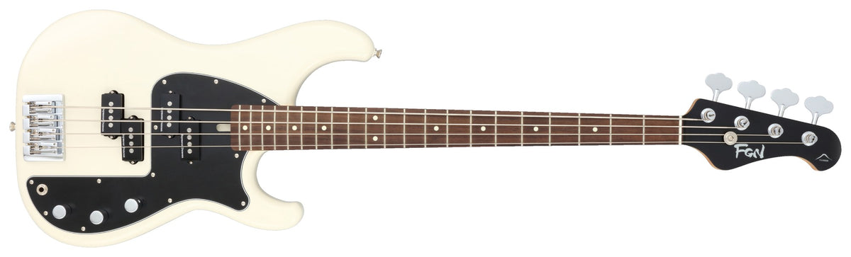 FGN MIGHTY POWER JMP2-AL-R BASS IN VINTAGE WHITE