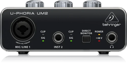 Behringer U-PHORIA UM2 Audiophile 2×2 USB Audio Interface