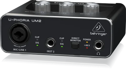 Behringer U-PHORIA UM2 Audiophile 2×2 USB Audio Interface