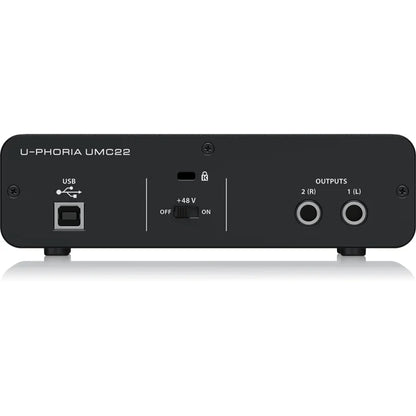 Behringer U-PHORIA UMC22 Audiophile 2×2 USB Audio Interface