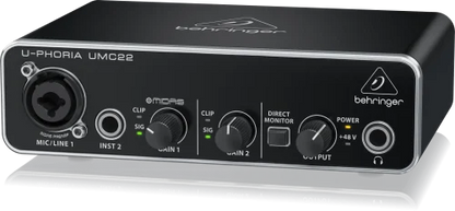 Behringer U-PHORIA UMC22 Audiophile 2×2 USB Audio Interface