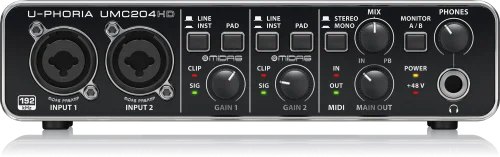 Behringer U-Phoria UMC204HD USB Audio Interface
