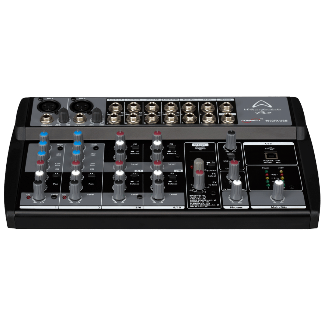 Wharfedale Pro Connect 1002FX/USB Mixer | Wharfedale Mixer for Live Sound & Recording