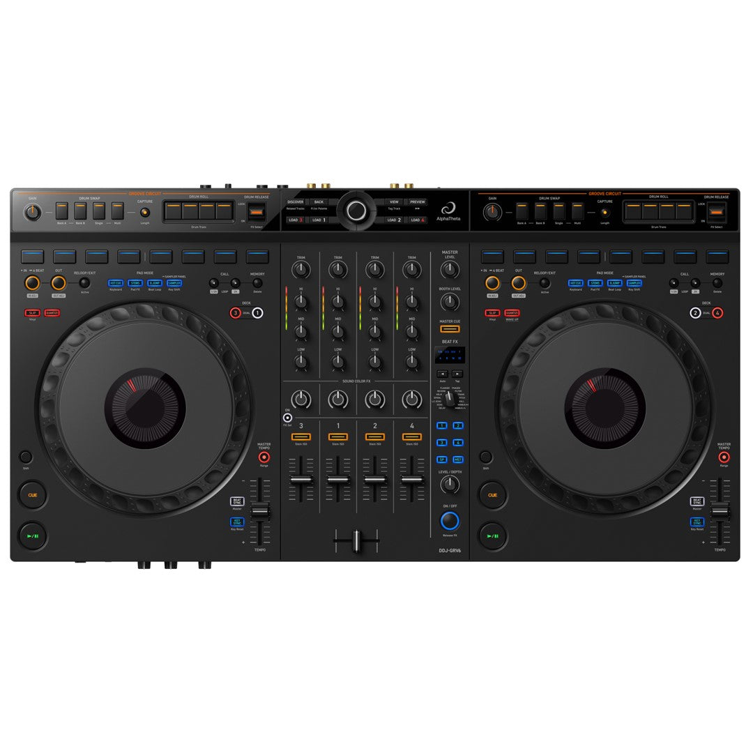 AlphaTheta DDJ-GRV6 4-channel DJ Controller for Rekordbox and Serato