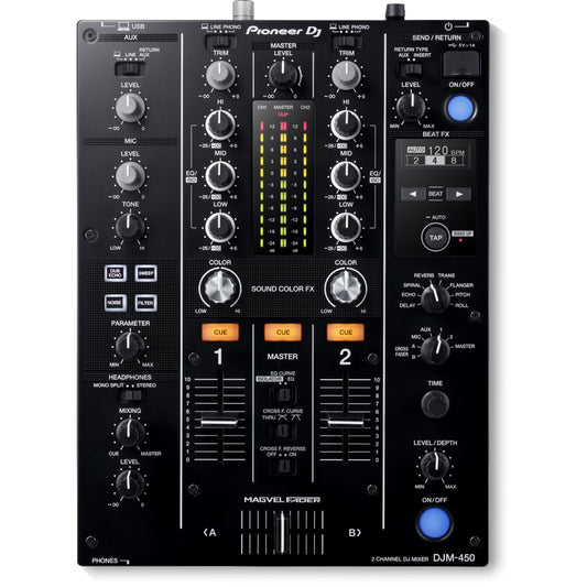 Pioneer DJ DJM-450 2-channel DJ Mixer with Beat FX