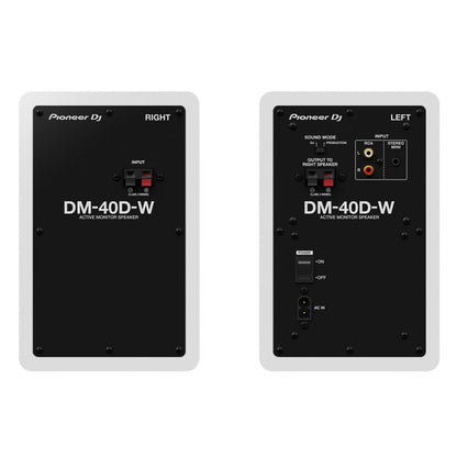 Pioneer DJ DM-40D-W 4” Desktop Monitor System White (Pair)