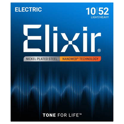 Elixir Nanoweb Light/Heavy 10-52 electric strings