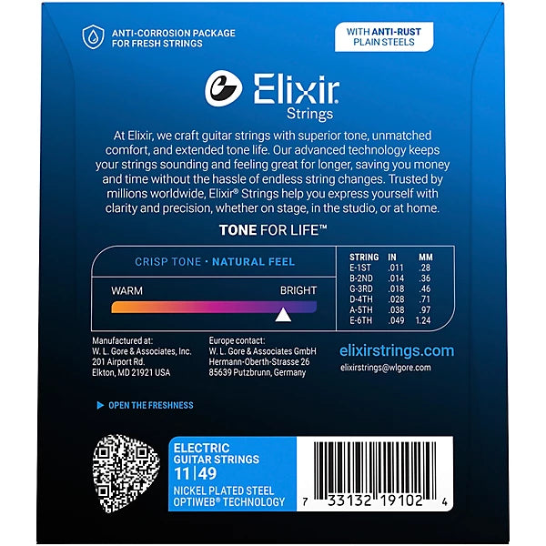 Elixir Optiweb Medium 11-49 electric strings