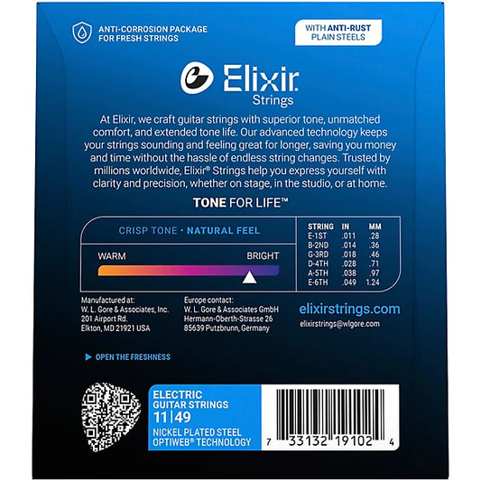 Elixir Optiweb Medium 11-49 electric strings