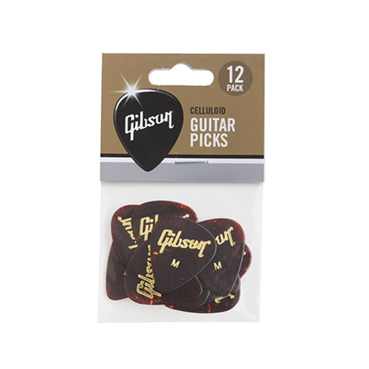 Gibson APRT12-74M Medium Tortoise Picks (12 Pack)