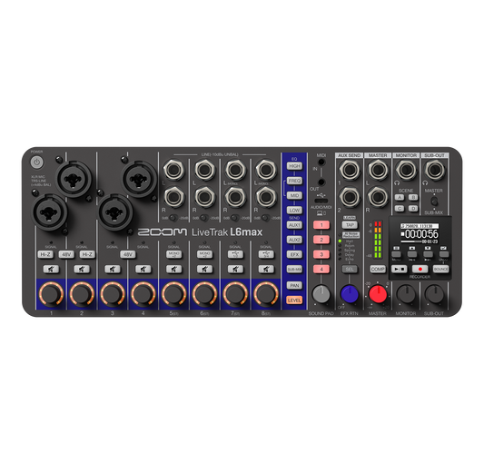 Zoom LiveTrak L6max Digital Mixer and Recorder