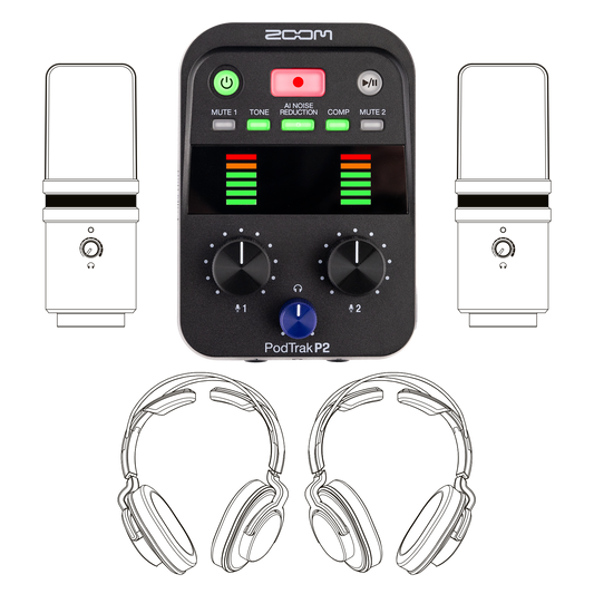 Zoom PodTrak P2 Podcast Recorder