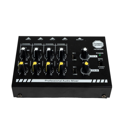 PowerWorks PW-MIX-800 8-Channel Mini Audio Mixer