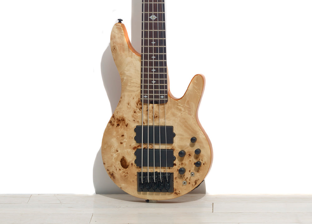Michael Kelly Pinnacle 5 - 5 String Bass Guitar In Natural Burl