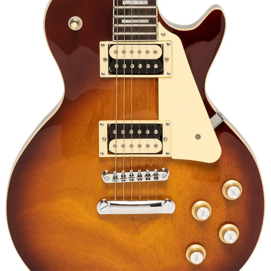 Stagg SELSTD VSB - 6 String Electric Guitar w/ Solid Mahogany Body (Violin Sunburst) | Stagg Guitar for Beginners, Students & Stage