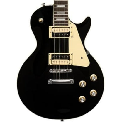 Stagg SELSTD BK - Electric Guitar w/ Solid Mahogany Body (Black) | Stagg Guitar for Beginners, Students & Stage