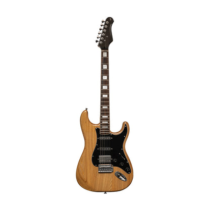 Stagg SES60 NAT - Vintage Series Electric Guitar w/ Solid Alder Body (Natural) | Stagg Guitar for Beginners, Students & Stage