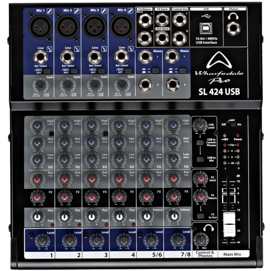 Wharfedale Pro SL424USB Mixer | Wharfedale Mixer for Live Sound & Recording