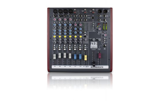 Allen & Heath ZED60-10FX - 10 Channel Analog Mixer w/ USB and FX | Allen & Heath Analog Mixer for Live Sound & Studio