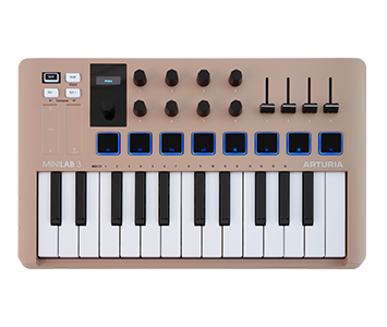 Arturia MiniLab 3 25-Key MIDI Controller - Champagne