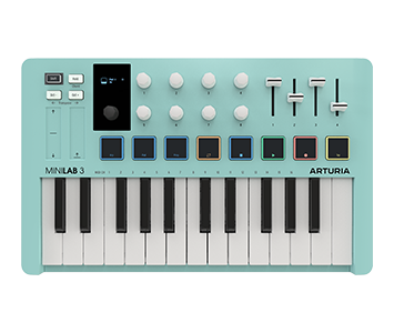 Arturia MiniLab 3 25-Key MIDI Controller - Aquamarine