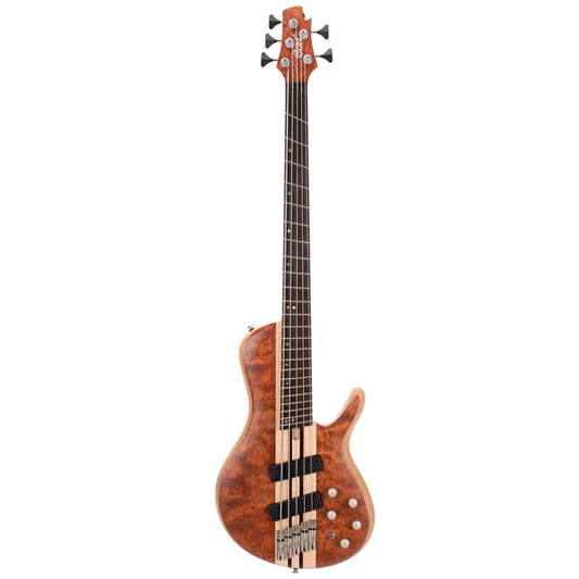 Cort A5 Beyond 5-String Bass - Open Pore Bubinga Natural with Case