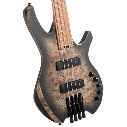 Cort Space 4 Headless Bass - Star Dust Black with Bag