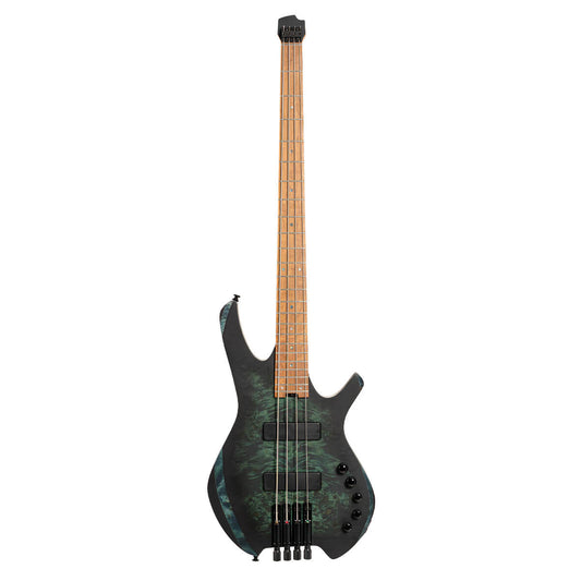 Cort Space 4 Headless Bass - Star Dust Green with Bag