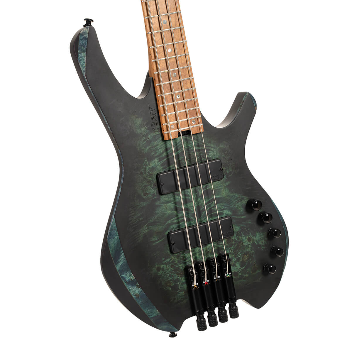 Cort Space 4 Headless Bass - Star Dust Green with Bag