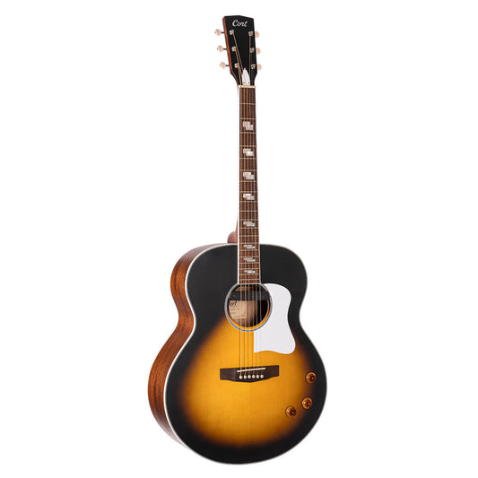 Cort CJ Retro Jumbo Electro-Acoustic - Vintage Sunburst Matte with Bag