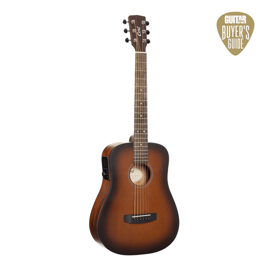 Cort Earth GO Travel Acoustic - Open Pore Brown Burst with Bag