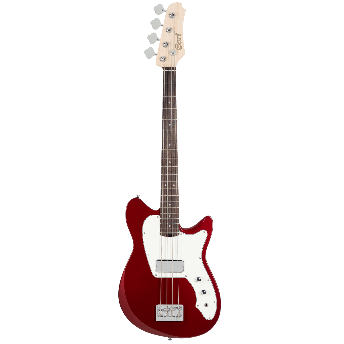 Cort Retro 304 Short-Scale Bass - Candy Apple Red with Bag