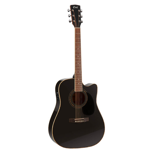 Cort AD880CE Dreadnought Electro-Acoustic - Black with Bag