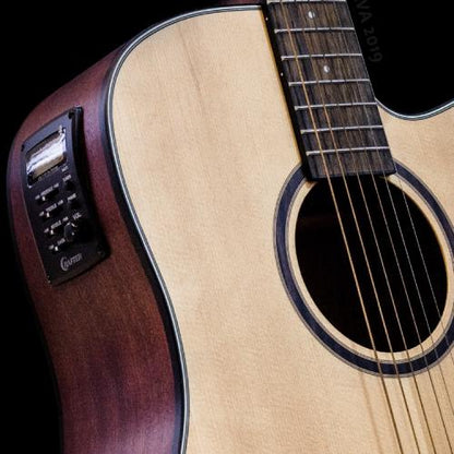 Crafter HD-100CE-OPN Dreadnought Steel String Acoustic Guitar, Satin Natural