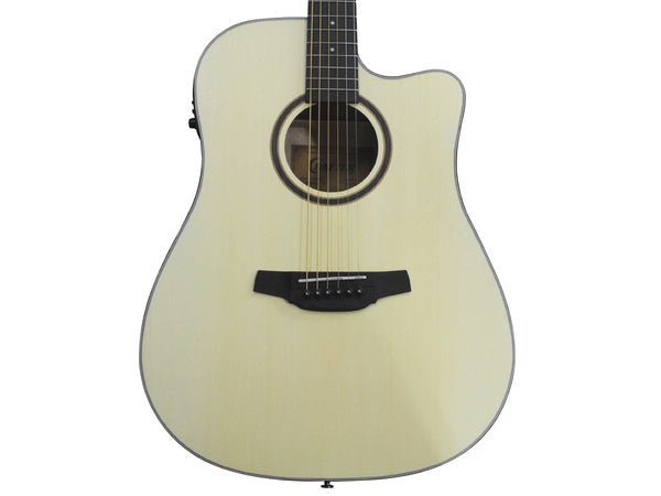 Crafter HD-100CE-OPN Dreadnought Steel String Acoustic Guitar, Satin Natural