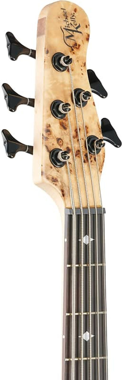 Michael Kelly Pinnacle 5 - 5 String Bass Guitar In Natural Burl