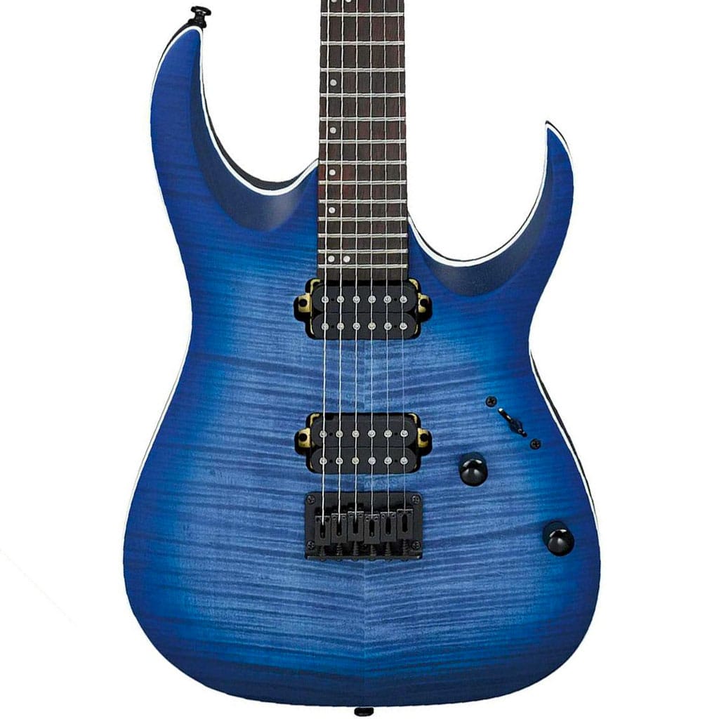 Ibanez RGA42 Electric Guitar – Flamed Maple Blue Lagoon Flat Finish