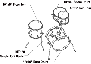 Tama Club-JAM Flyer 4-Piece Kit (ISP)
