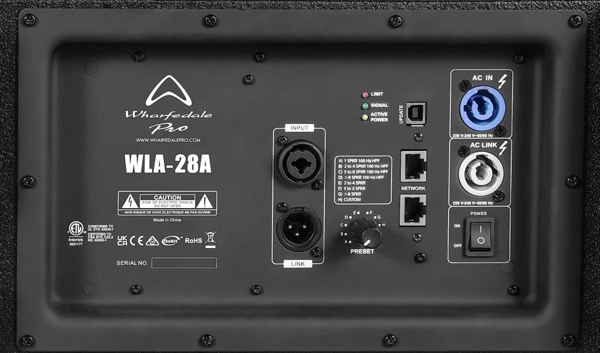 Wharfedale WLA 28A 2 x 8 inch Active Line Array Speaker