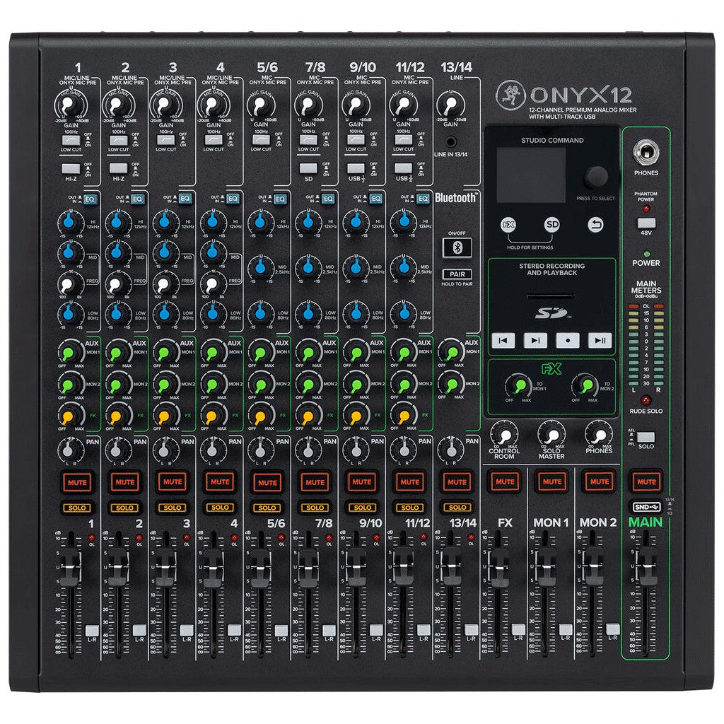 Mackie Onyx12 12-channel Analog Mixer with Multi-Track USB