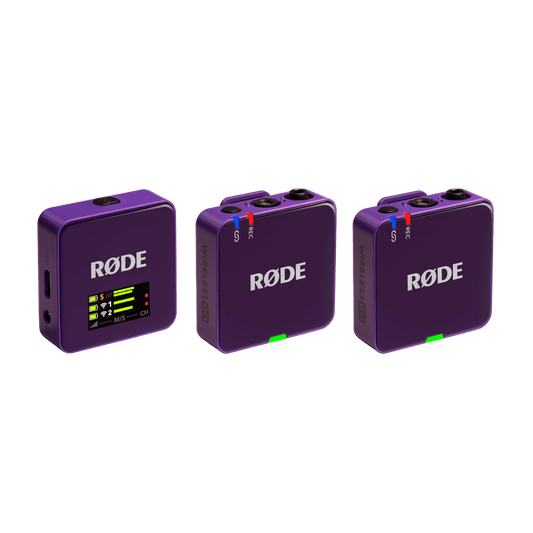 RODE Wireless GO (Gen 3) Dual-Channel Wireless Microphone System - Purple