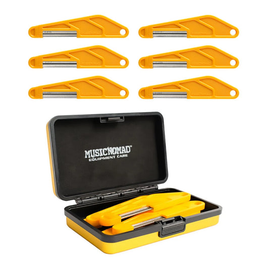 Music Nomad 6-Piece Electric Guitar Diamond Coated Nut File Set - Super Light Strings