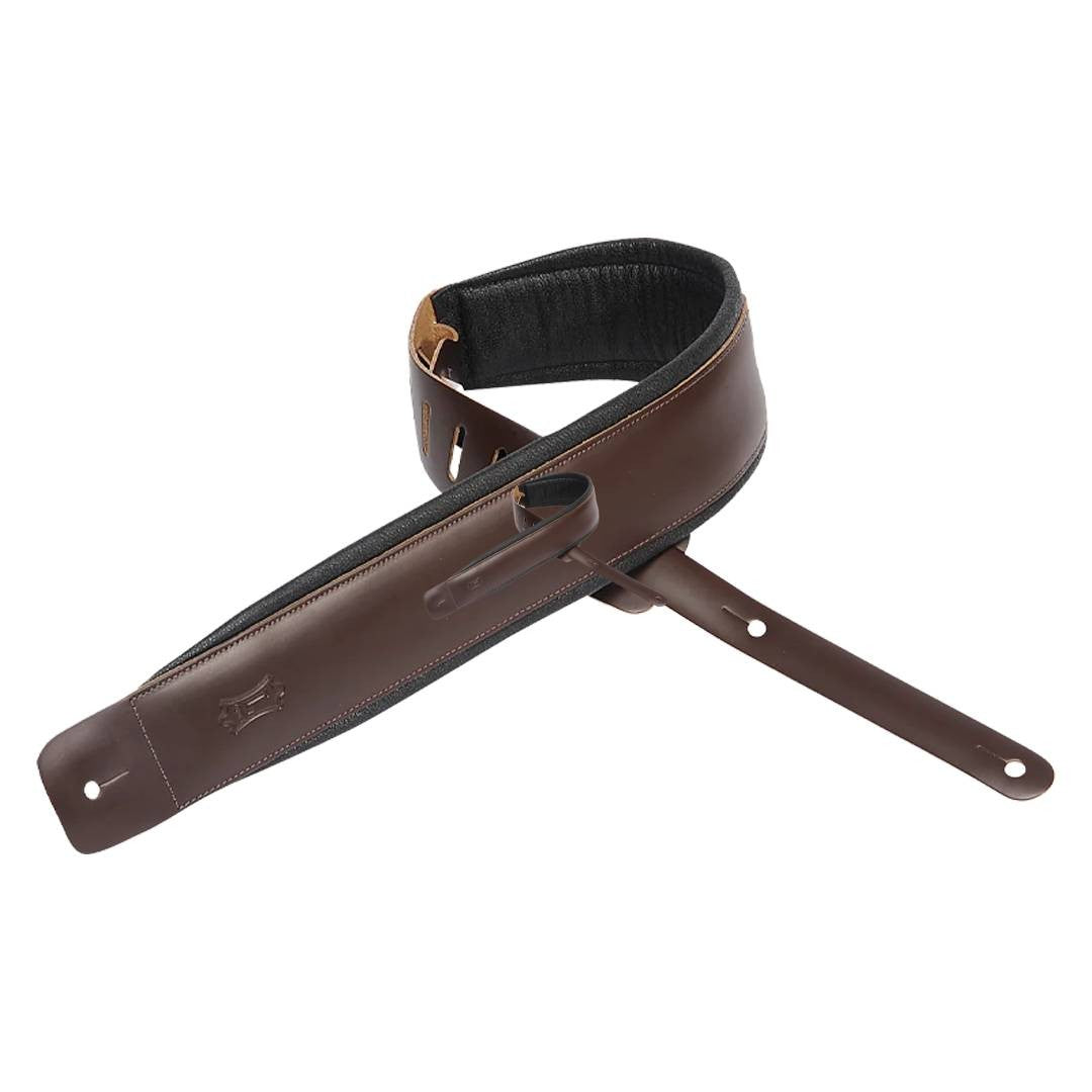 Levy's Larsen Leather Deluxe Guitar Strap - Dark Brown